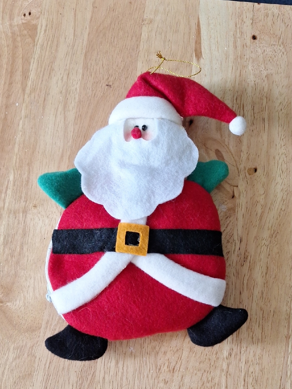 Festive Red Santa Claus Felt Ornament